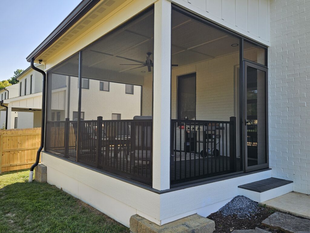 Screened Porch Installation in Newburgh — custom screen system